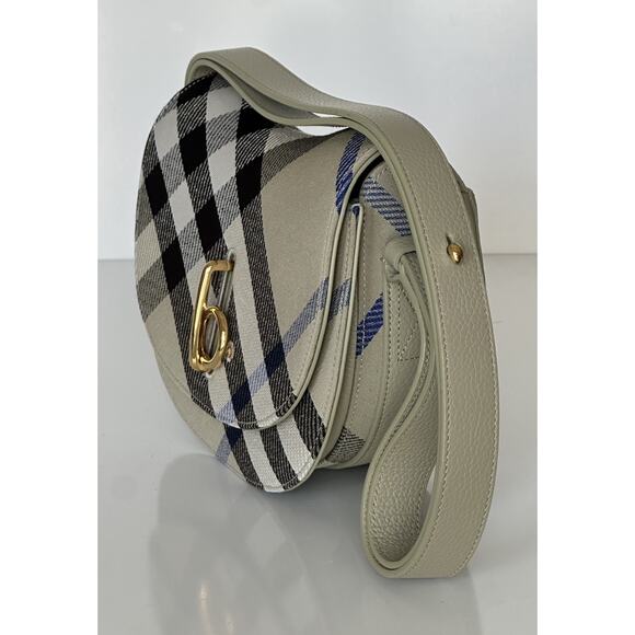 Burberry Small Rocking Horse Check Lichen Bag Jackquard Italy 80996621 NWT $1990 - Picture 4 of 16
